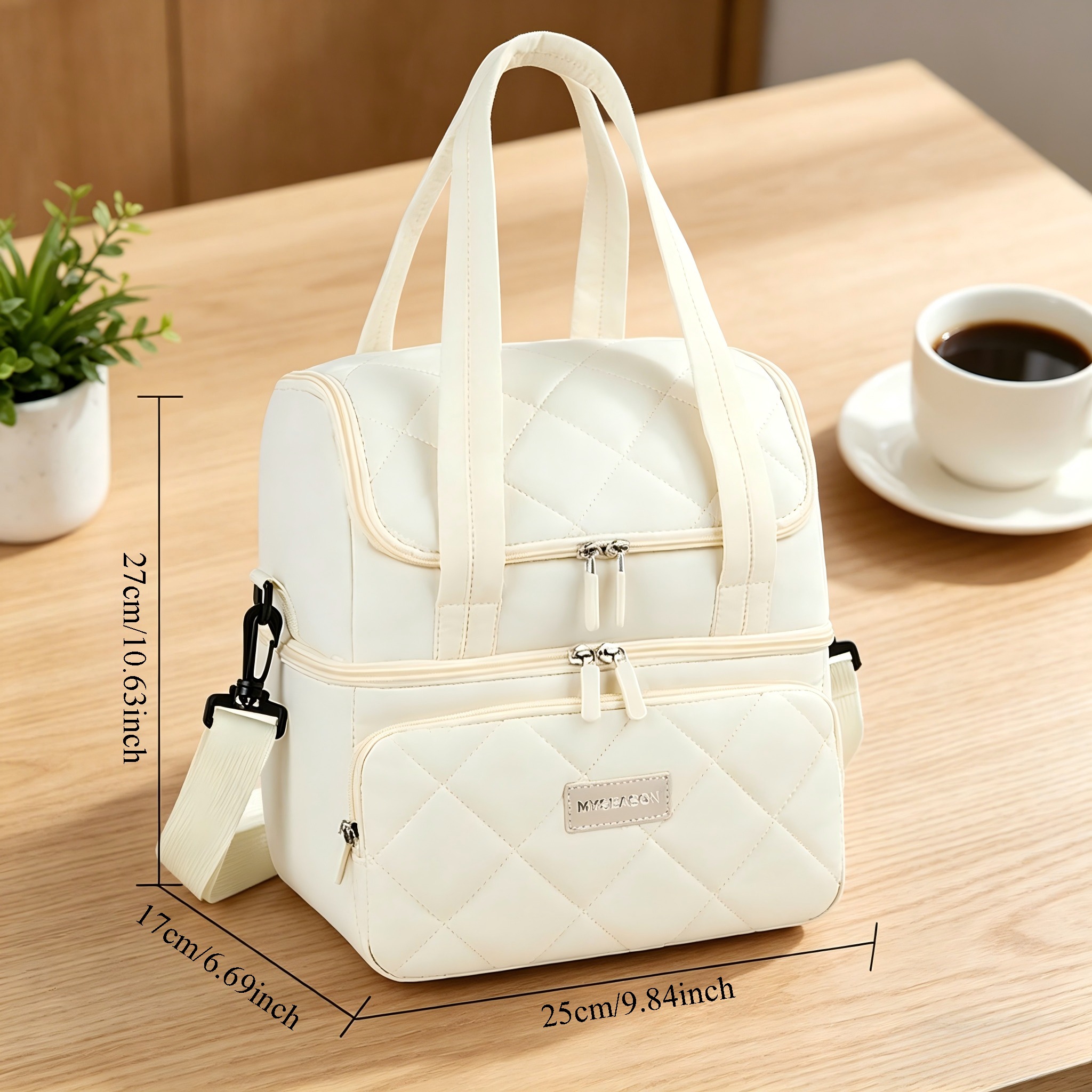 New Double-Layer Insulated Lunch Bag, Large Capacity