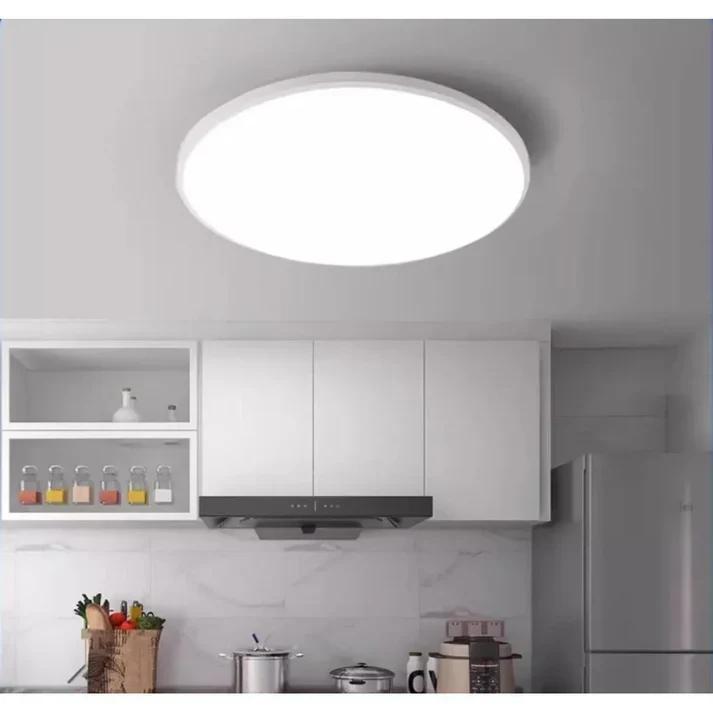 TEMU Lámpara de techo LED de 27 cm y 20 W, fría, diámetro 27 cm, altura 4 cm, material plástico-metal, tipo de , para uso interior, garantía de 2