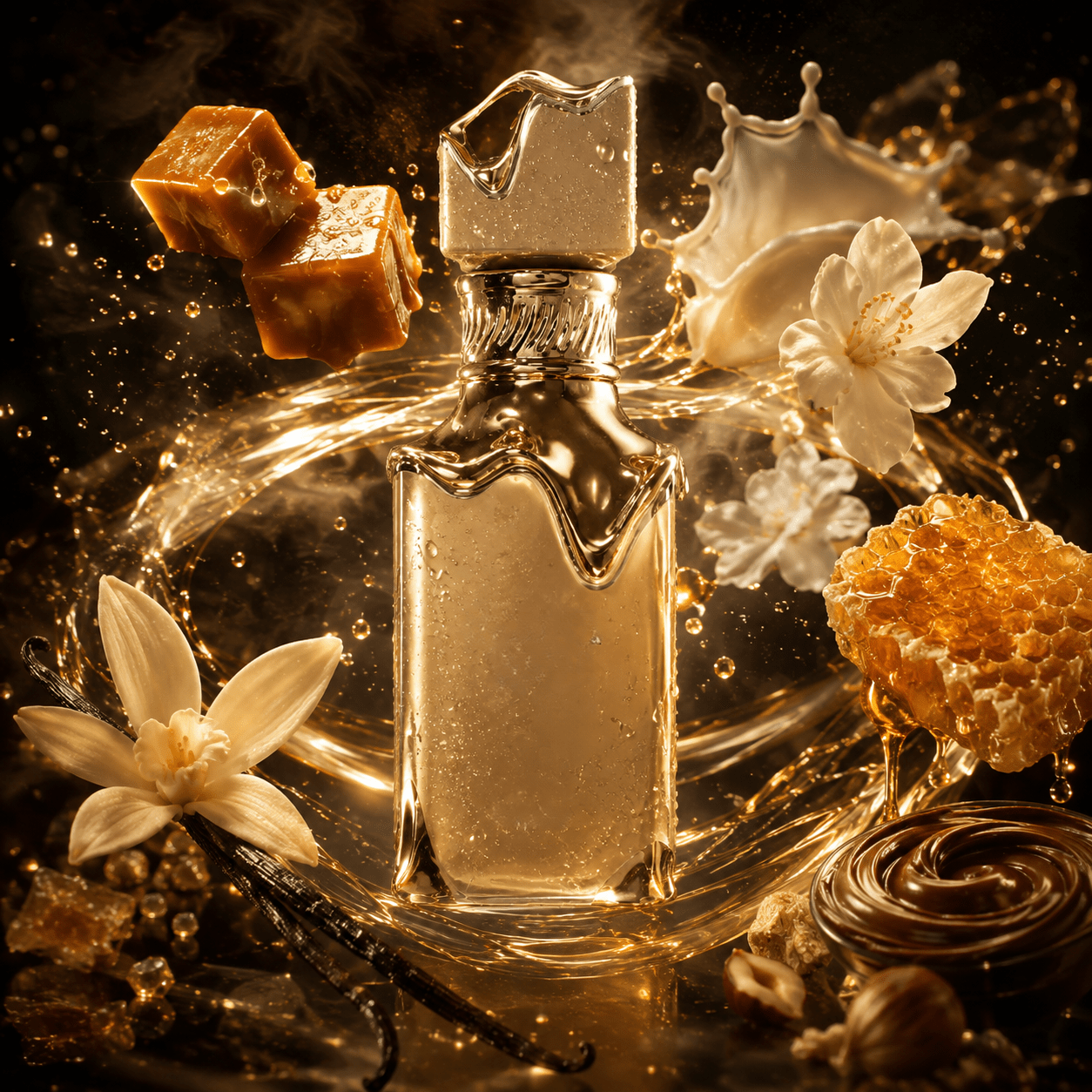Image of Perfume For Women 50 Ml - Gourmand Eau De Parfum - Vanilla, Caramel, , Honey & White Flowers - Sweet And Sugary Scent