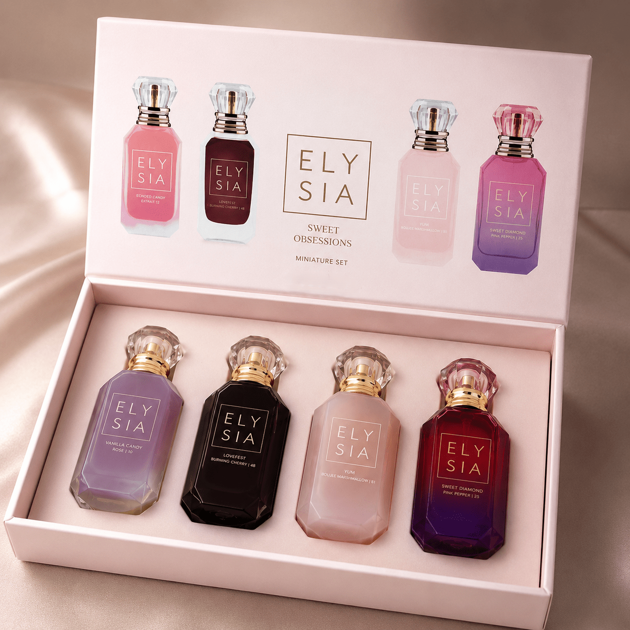 TEMU Coffret Parfum Femme 4 × 30 ml – Assortiment de Mini Eaux de Parfum – Senteurs Florales et –