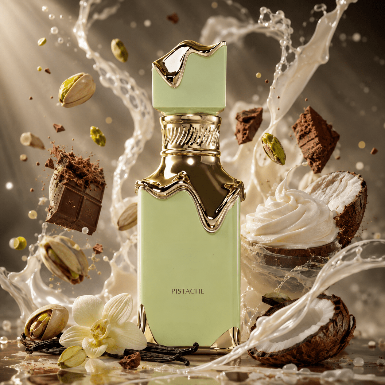 Image of Unisex Perfume 100 Ml - Gourmand Perfume With Pistachio, Coconut, , Vanilla & Musk - Creamy And Sweet Scent