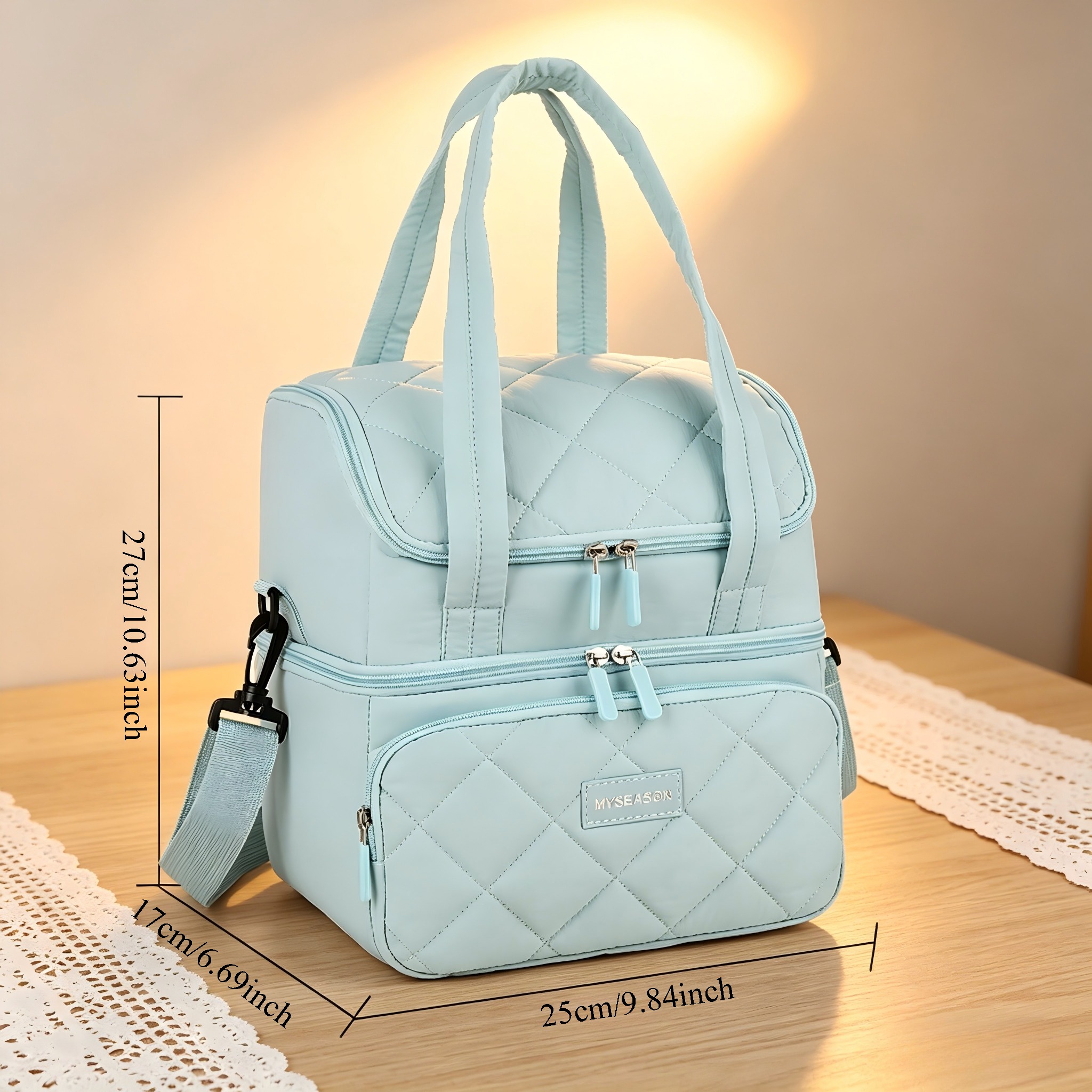 New Double-Layer Insulated Lunch Bag, Large Capacity