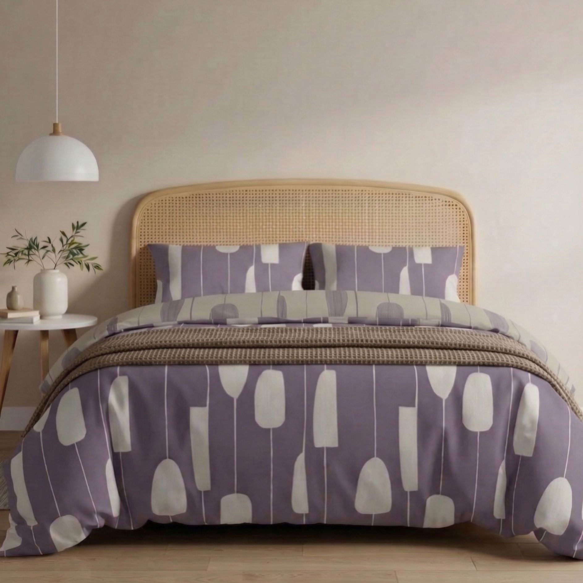 TEMU 3-piece Duvet Cover Set | Reversible Bedding Set | Includes 2 Pillowcases | Soft Poly-cotton Blend (48% Cotton, 52% Polyester) | Breathable,