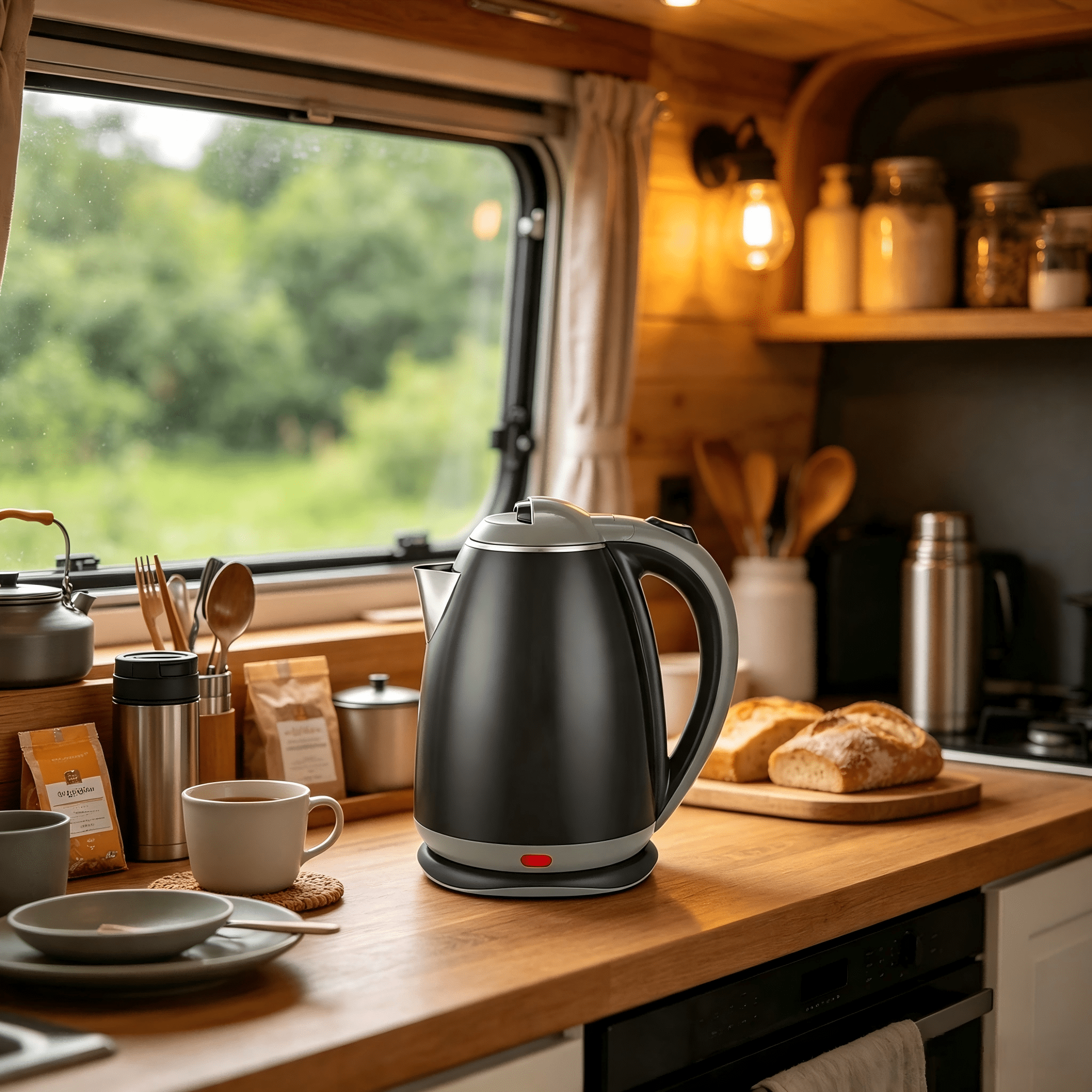 TEMU Portable Electric Kettle Kettle Household Automatic Power Off Kettle Insulation Stainless Steel Water Heater Dormitory Large Capacity 2.0l