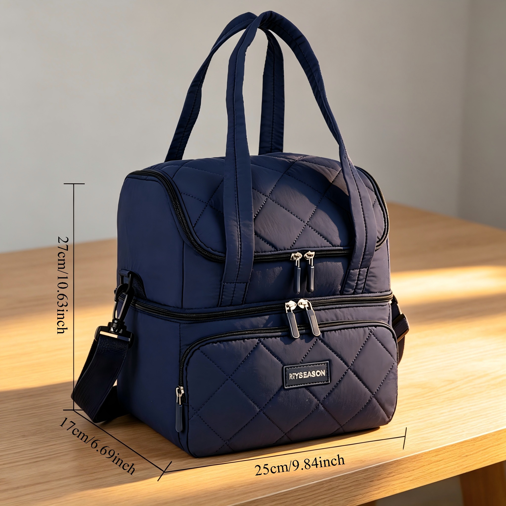 New Double-Layer Insulated Lunch Bag, Large Capacity