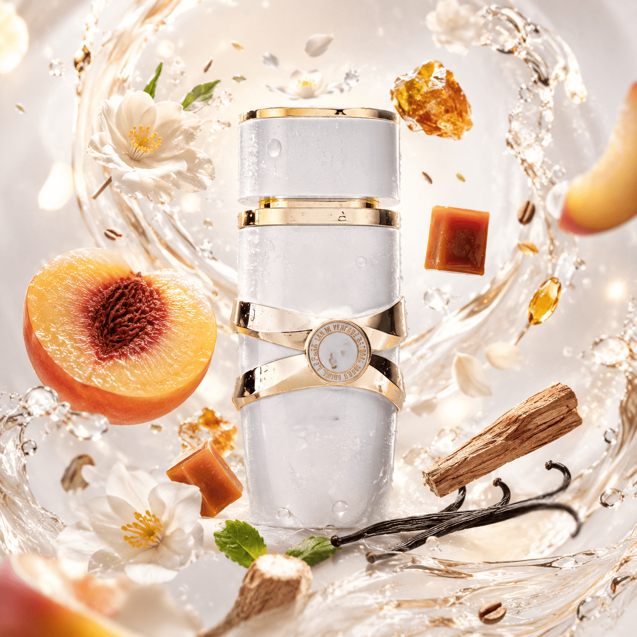 Perfume For Women 50 Ml - Gourmand Perfume With Notes Of Jasmine, Peach, Caramel, Amber, Vanilla, And Sandalwood