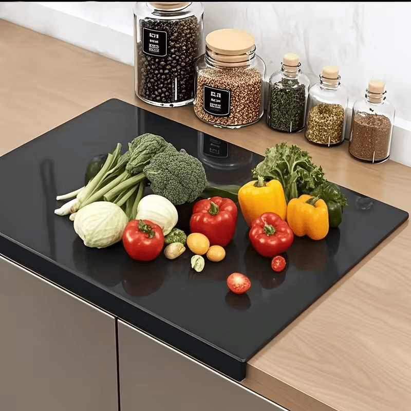1pc large black high   cutting board chopping board six non slip pads kitchen   countertop protection cutting board fruit cutting board kitchen utensils christmas day gift kitchen supplies details 1