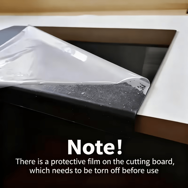 1pc large black high   cutting board chopping board six non slip pads kitchen   countertop protection cutting board fruit cutting board kitchen utensils christmas day gift kitchen supplies details 0