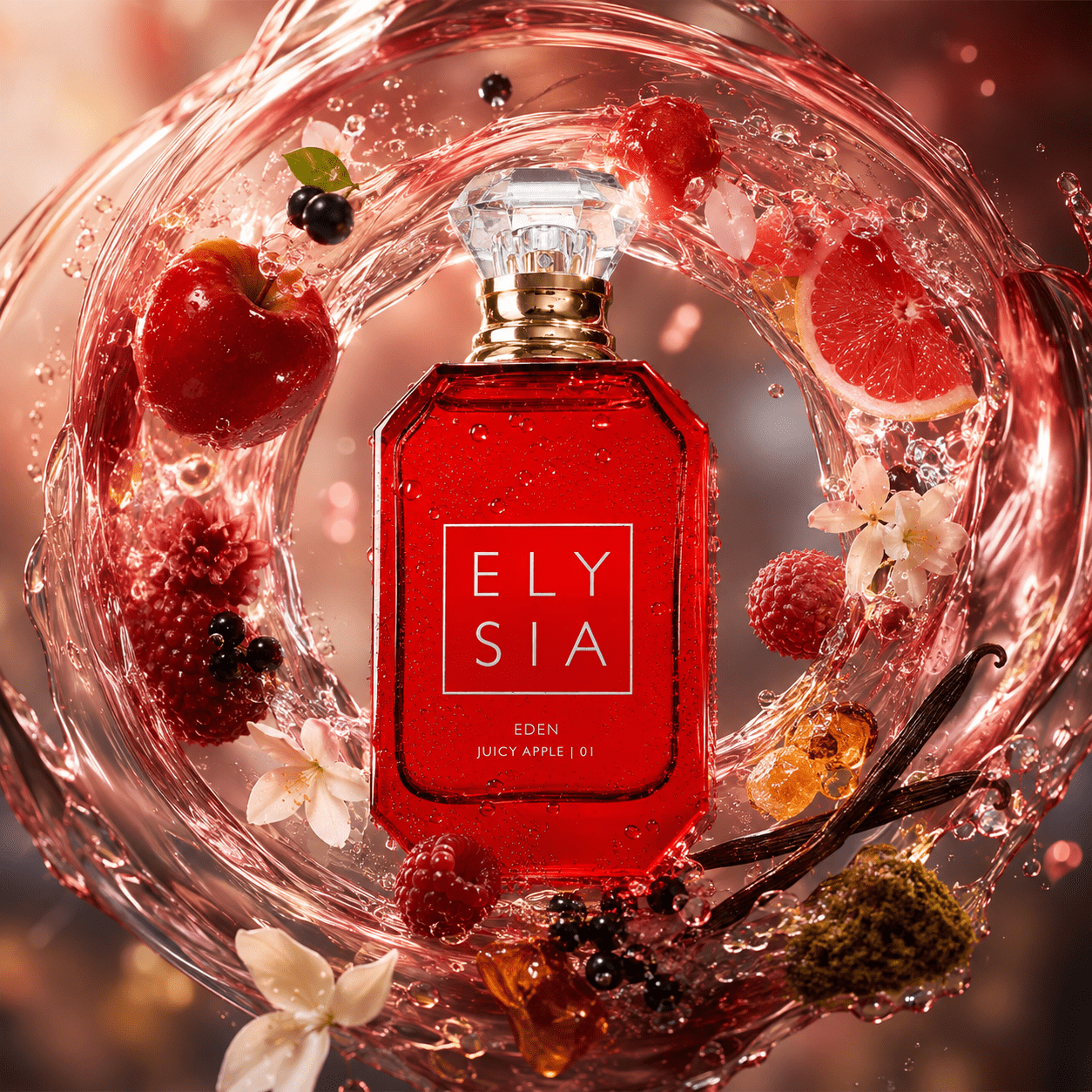 TEMU Fruity Gourmand Eau de Parfum voor Dames – Rode , Lychee, Zwarte bes & Rood fruit – Tonen van Jasmijn, Vanille, Muskus en Amber – Langdurig
