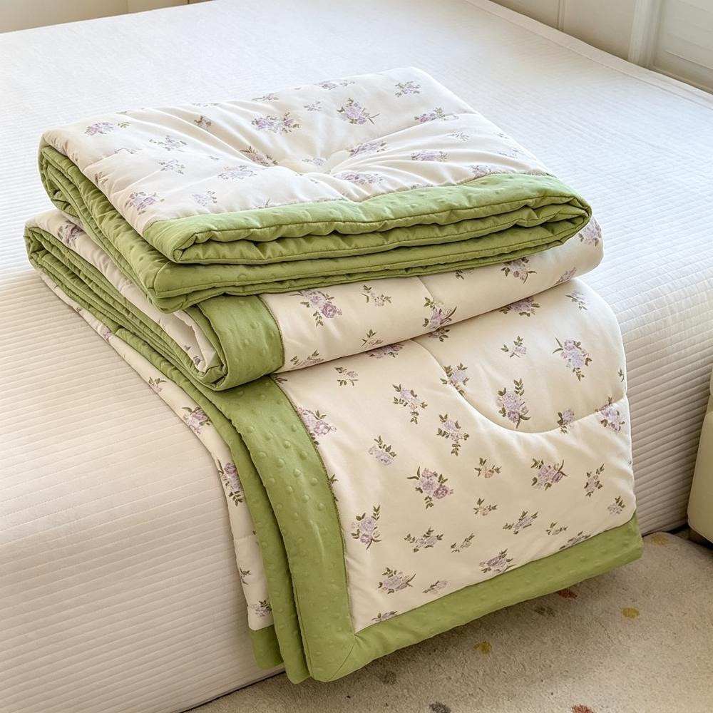 TEMU 1pc Summer Cooling Blanket, Lightweight Breathable Microfiber Quilt, -friendly Cool Cover For Hot Sleepers, Air Conditioning Throw For Bedroom,