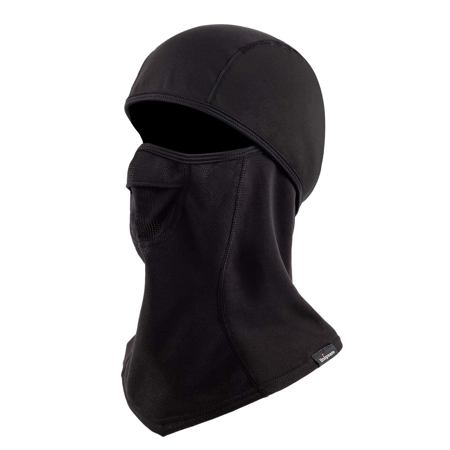 Image of Black Balaclava Ski Mask Breathable Storm Hood Full Face Mask For - Motorcycle Balaclava Face Mask For Cold Weather - Snowboard Mask