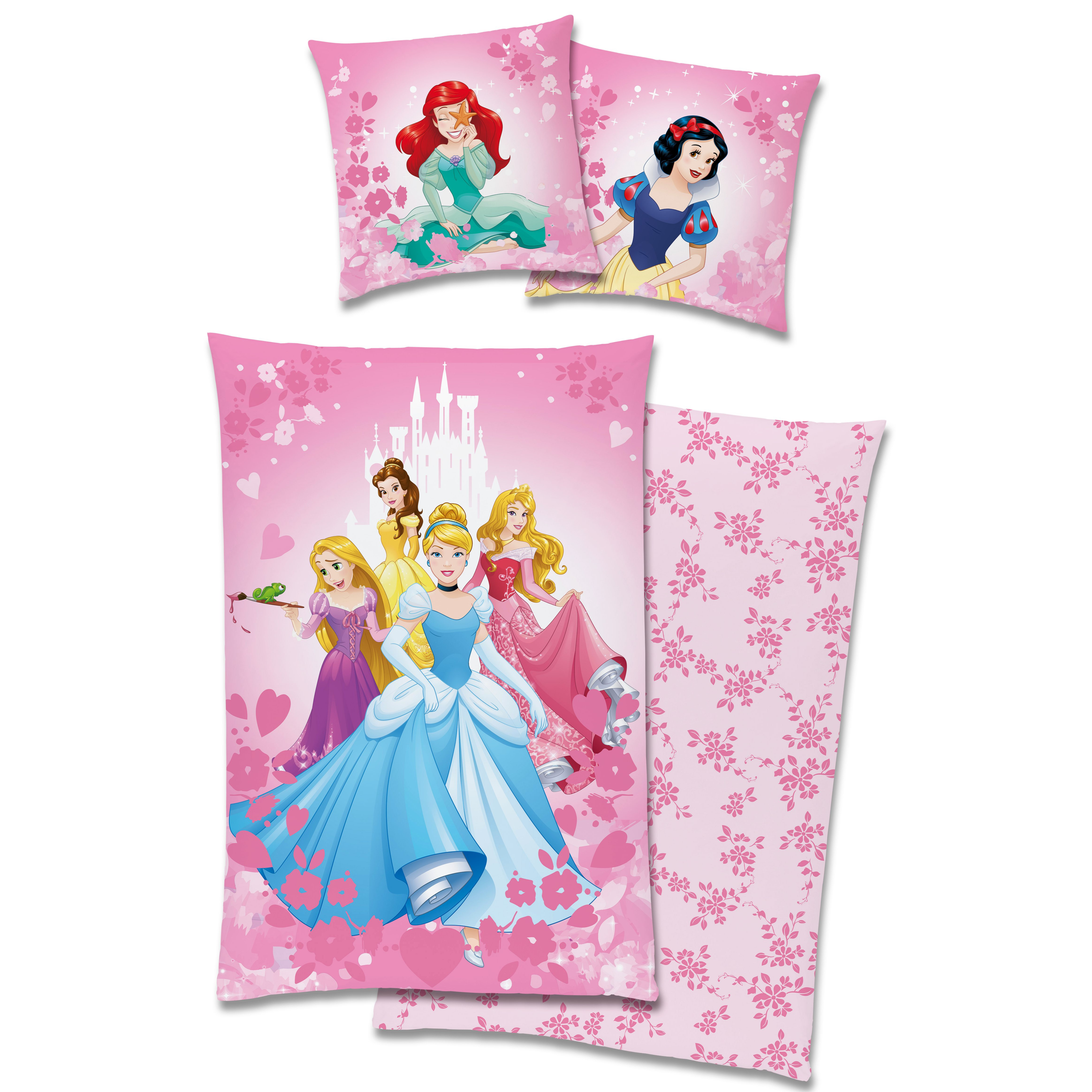 Image of Princess Cinderella Aurora Bed Linen 80x80 + 135x200cm 100%