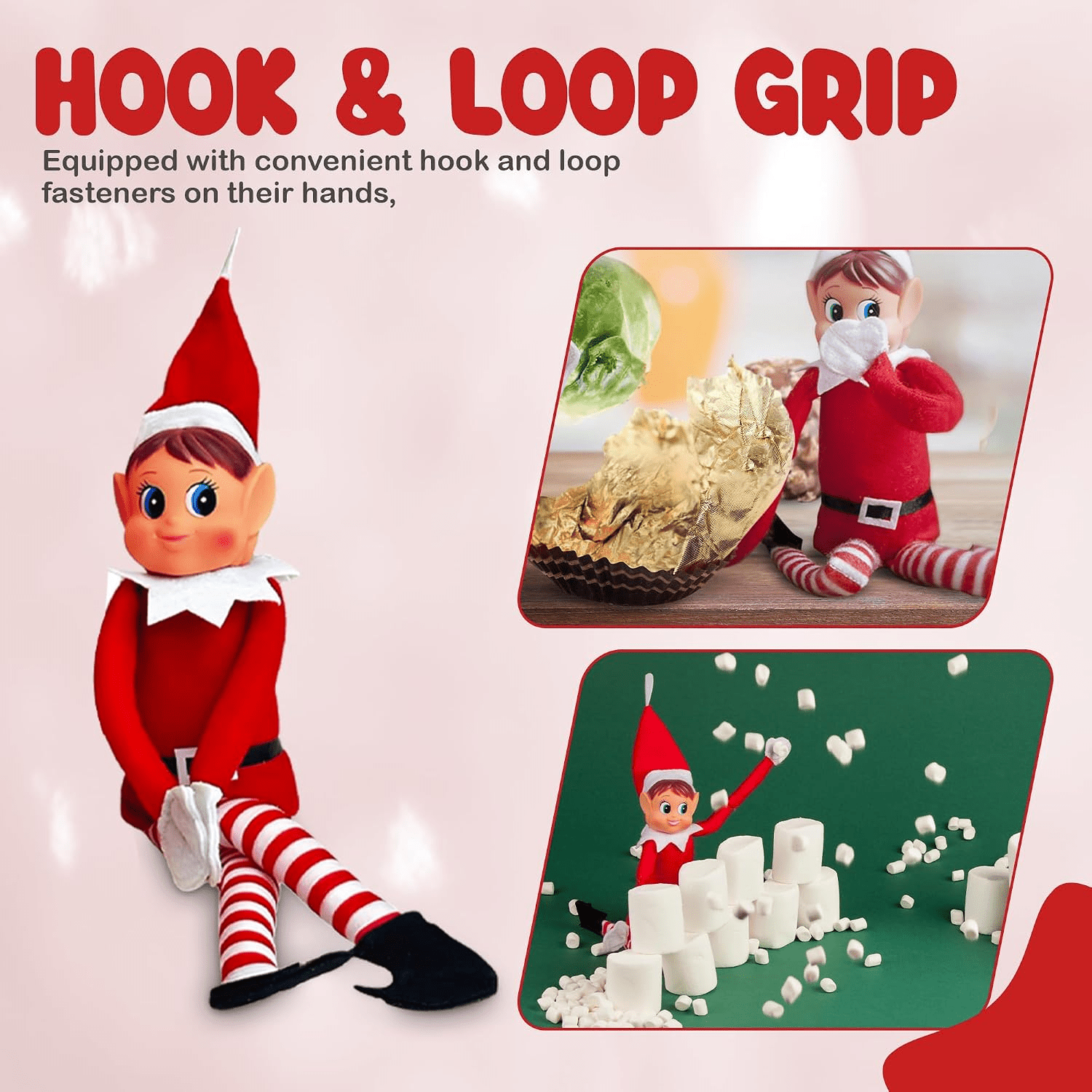 Christmas Elf Girl 2 Pack, Soft Body Toy