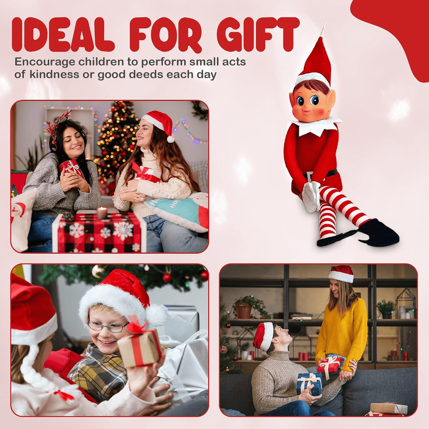 Christmas Elf Girl 2 Pack, Soft Body Toy
