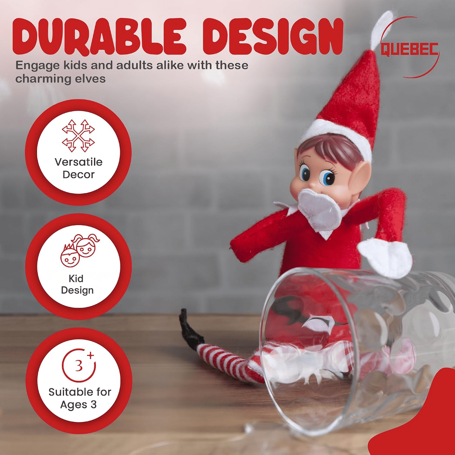 Christmas Elf Girl 2 Pack, Soft Body Toy