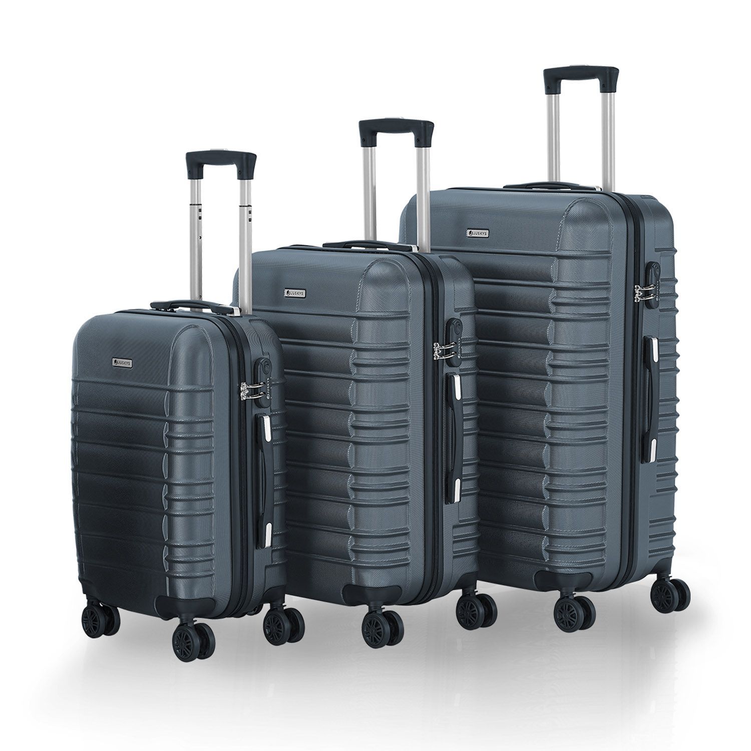 Rome Multi-piece Hardshell Luggage Set With Telescopic Handle And Wheels