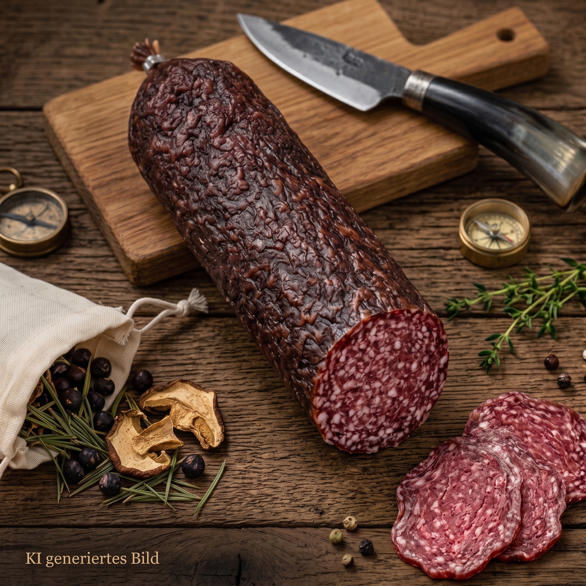 Image of Original Tyrolean Wild Boar Salami 220g - Hearty Wild Boar Meat With Beech Smoke & Select Spices - Coarse-spicy Sausage For Snack & Break