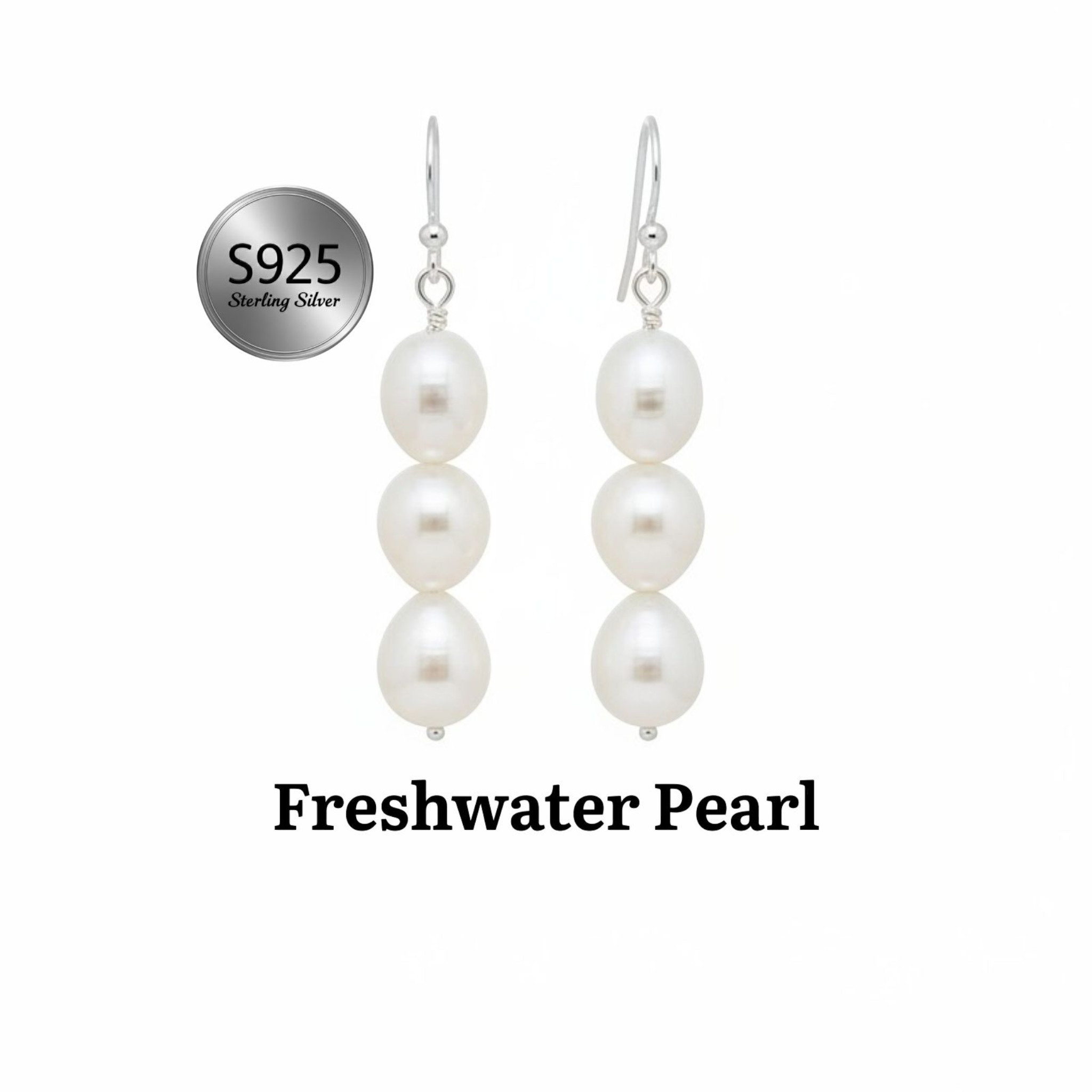Women's 925 Sterling Silver Natural Rough Gemstone Dangle Earrings