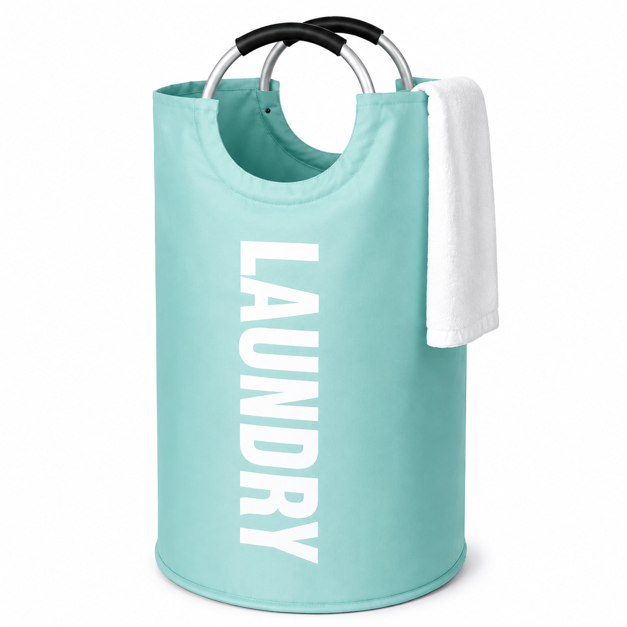 90L Large Foldable Laundry Basket Hamper with Handles