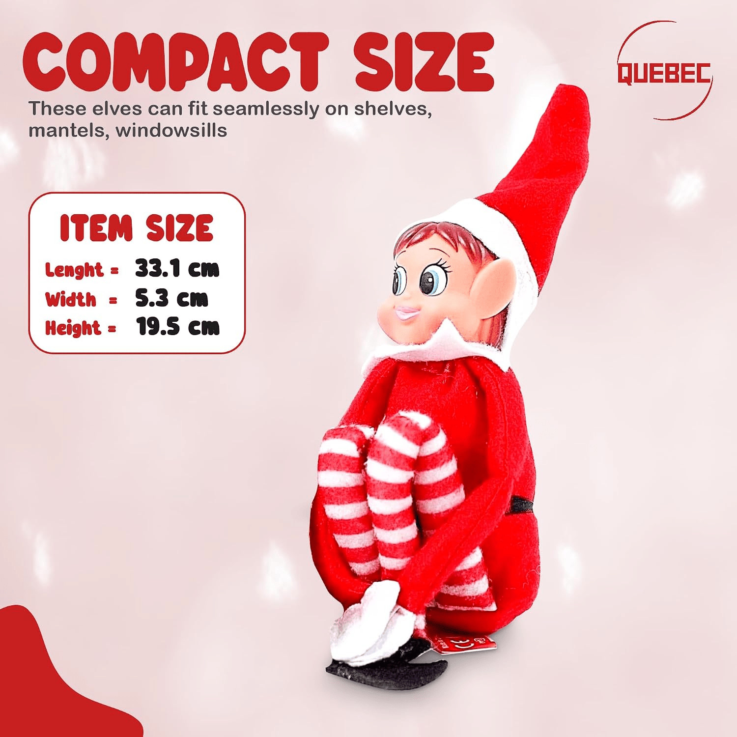 Christmas Elf Girl 2 Pack, Soft Body Toy
