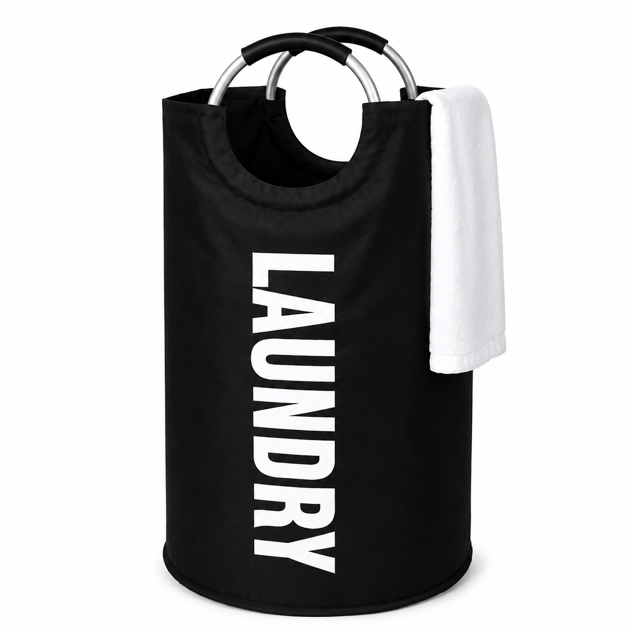 90L Large Foldable Laundry Basket Hamper with Handles