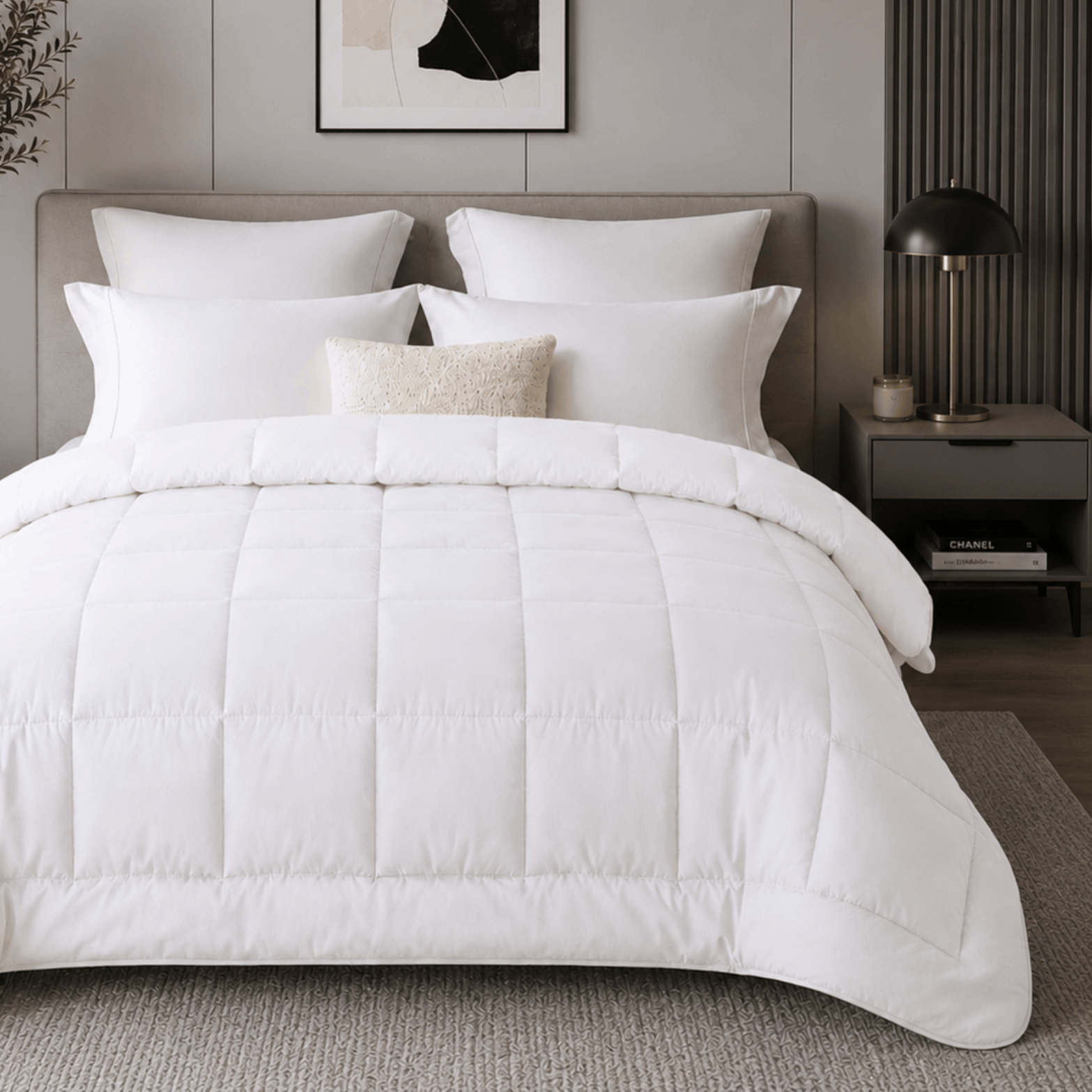 TEMU Edredón Nórdico Otoño-Invierno 300g, Fibra Plumón, Relleno para Cama 90-180cm