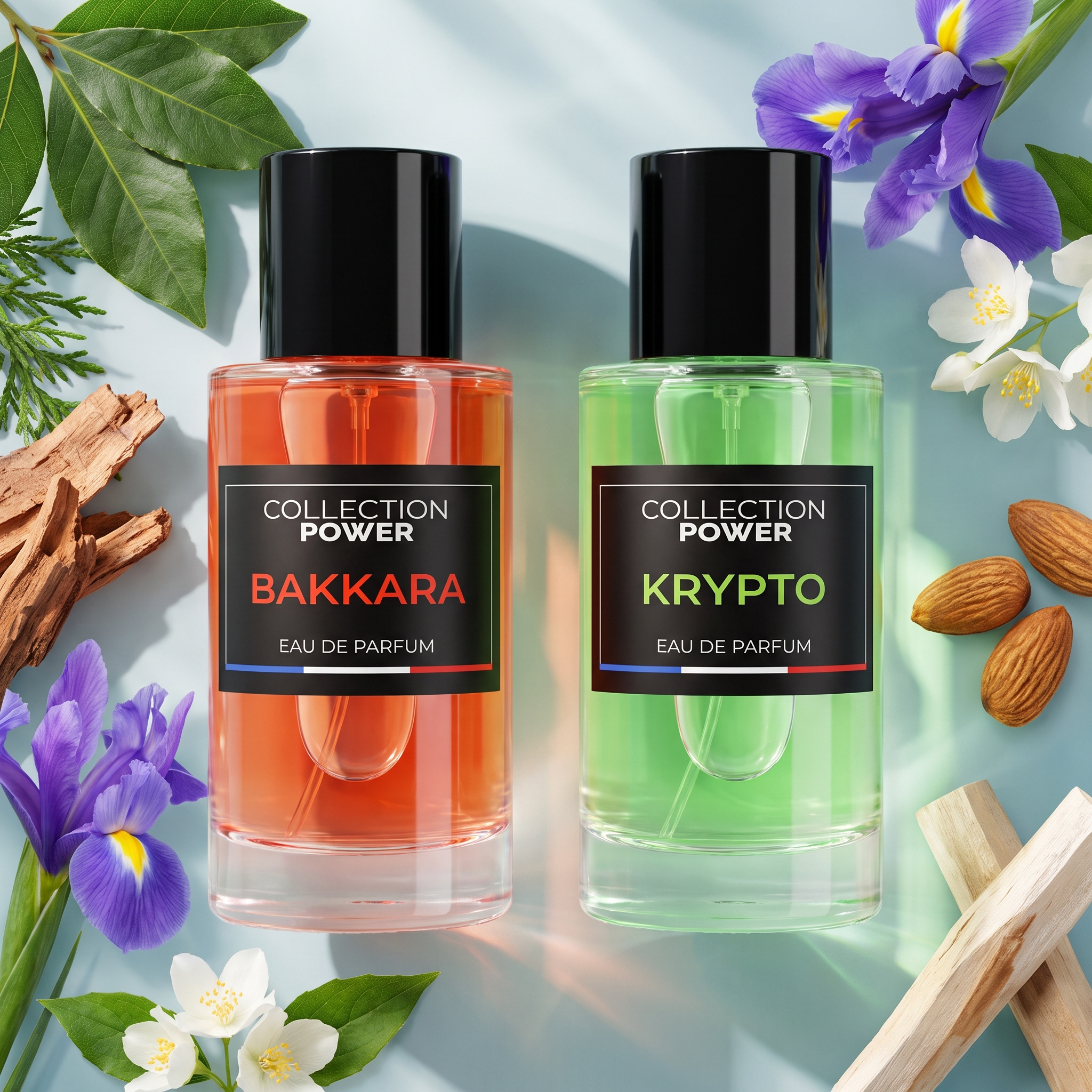 TEMU POWER 50ml et KRYPTO 50ml, 2 Eaux de Parfum aux Ambrés, Floraux, Aromatiques et Boisés