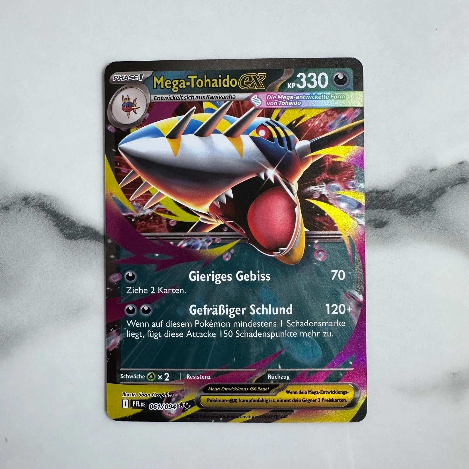 Image of Card Mega Tohaido Ex 061/094 Pfl Flames Double Rare Nm German