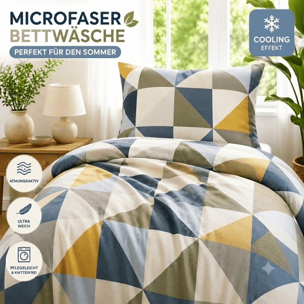 Light Thin Summer Bedding 135x200 Microfiber Bed Sheet Set, 1x Bed Sheet + 1x Pillowcase 80x80 Cm, For Single Bed With Zipper German Size