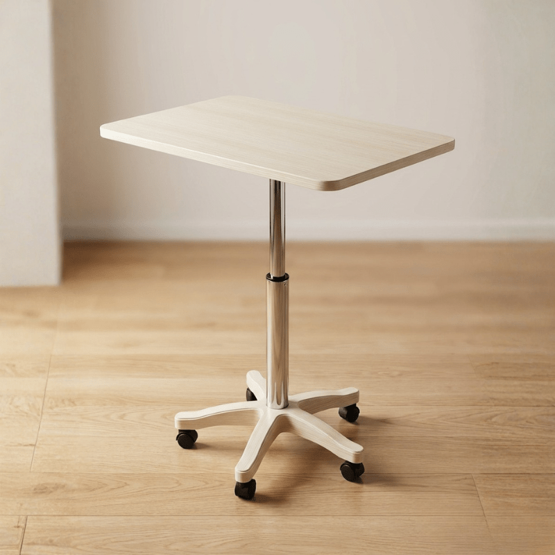 Image of Portable Adjustable Height Table 60 X 80 Cm, Pneumatic Piston, Mdf X 40 Cm
