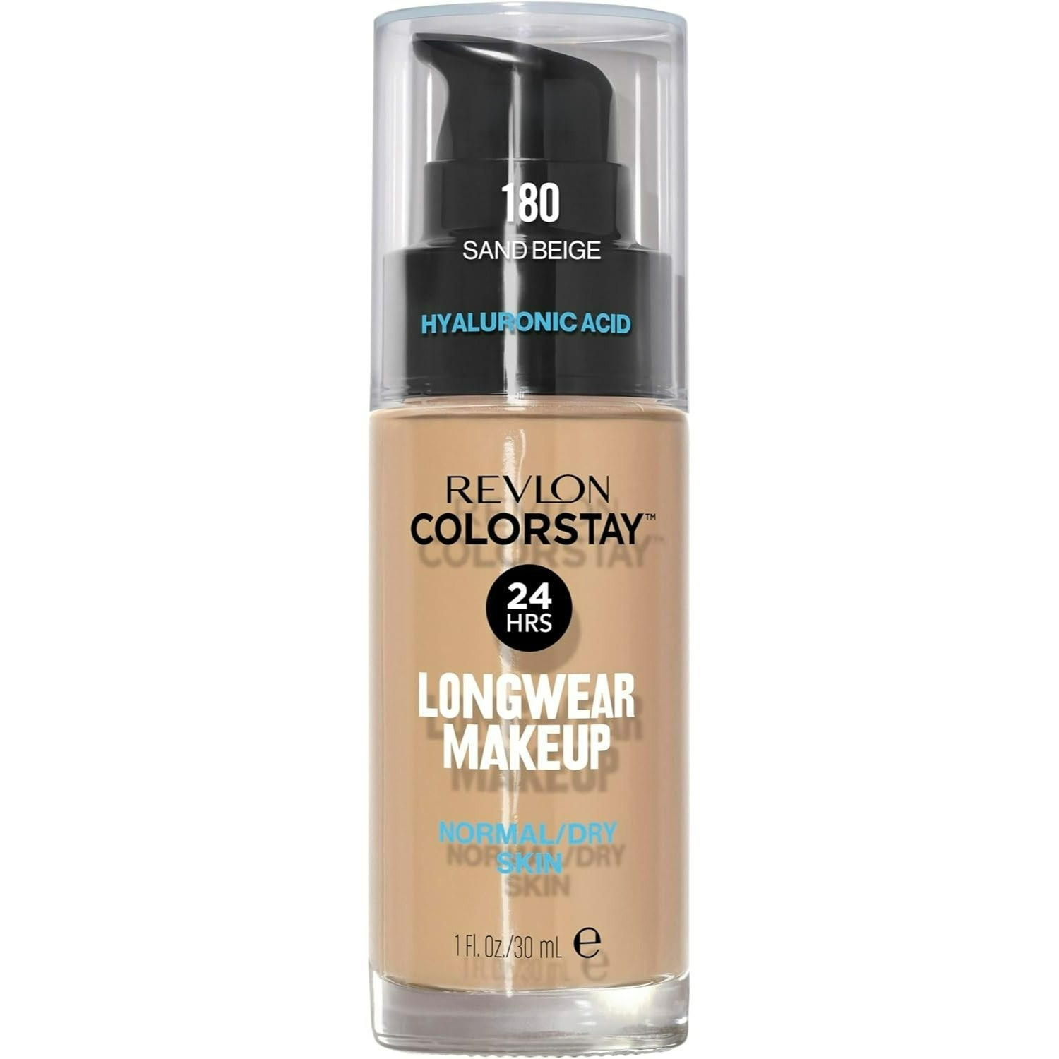 TEMU Revlon Liquid Foundation For Normal/dry Skin, Natural Finish, Medium To Full Coverage, Longwear Oil-free Formula, 180, 30 Ml