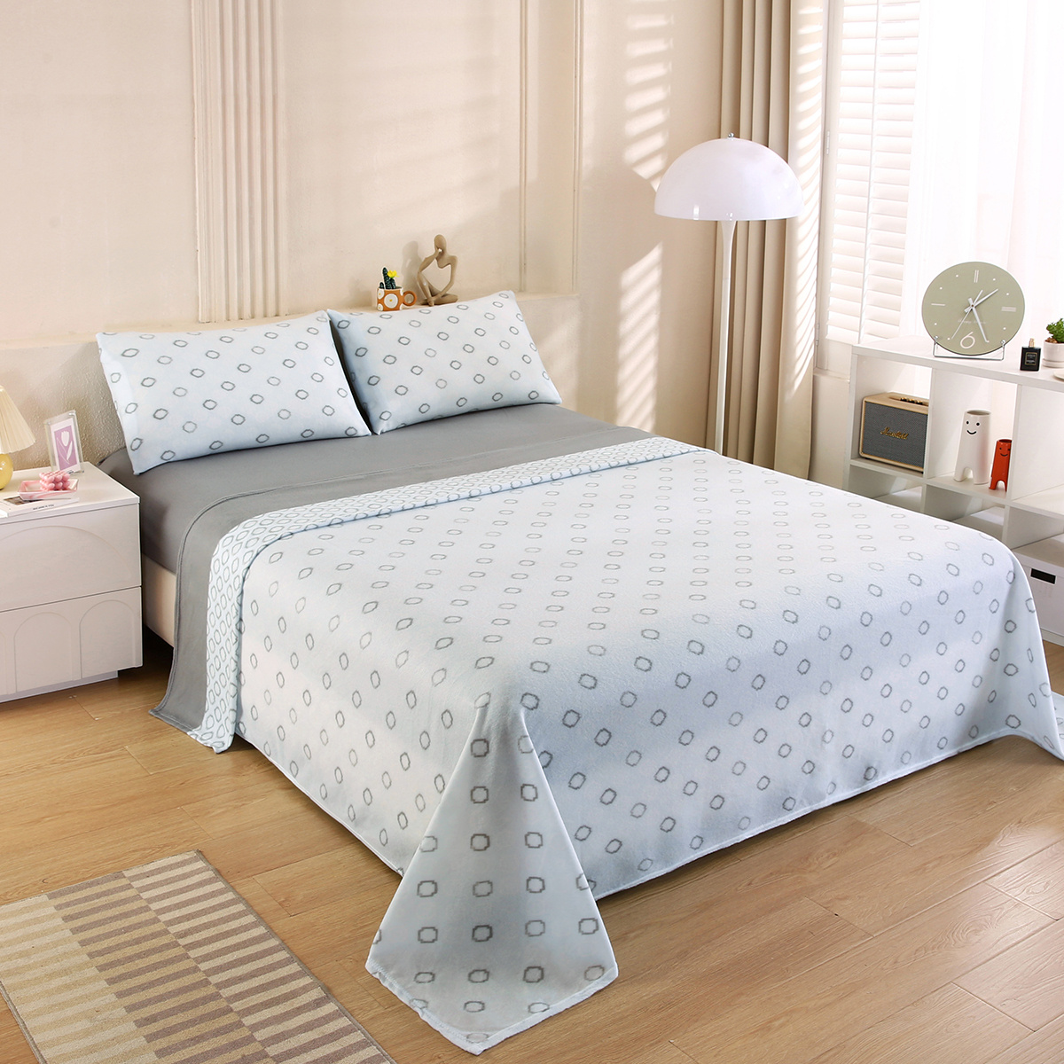 TEMU Juego de Sábanas de Térmicas 100% Poliéster, Juego de Cama de Invierno Súper y Calientito con Sábana Bajera, Sábana Encimera y Fundas de