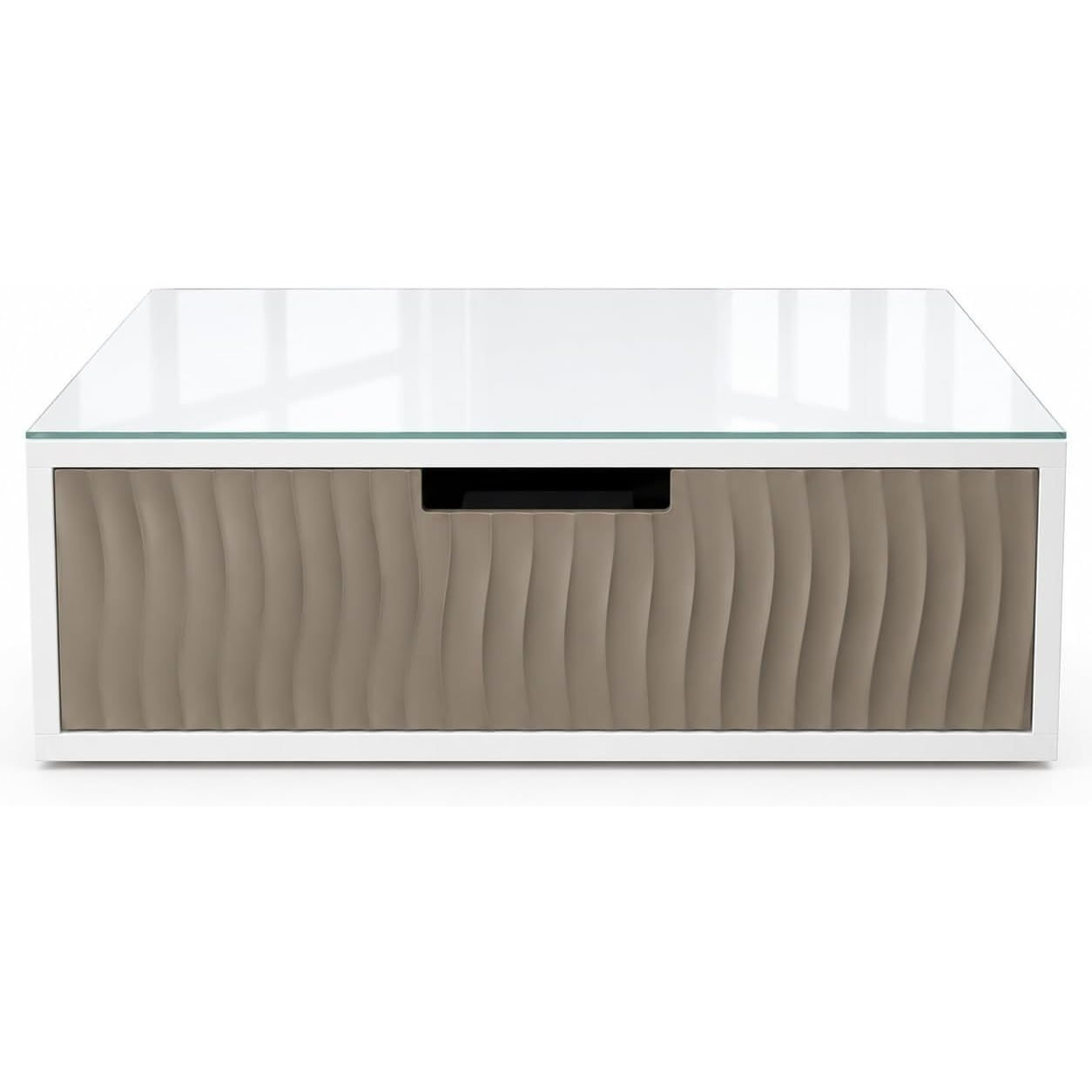 TEMU Cecaro Group Porta Capsule Caff癡 con 3 Scomparti, Organizer Coffee Station con Piano in Vetro, Portacialde Salvaspazio per Capsule e Accessori,