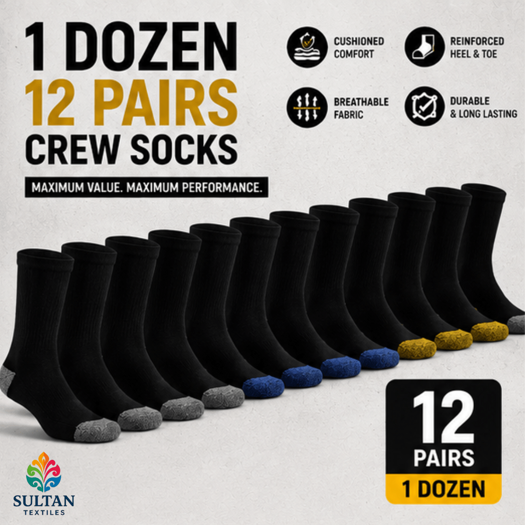 TEMU Textile - 1 Men's Crew Socks - Pack Of 12 Assorted Colors Crew Socks, Random Color Versatile Socks For Home And Outdoor Use
