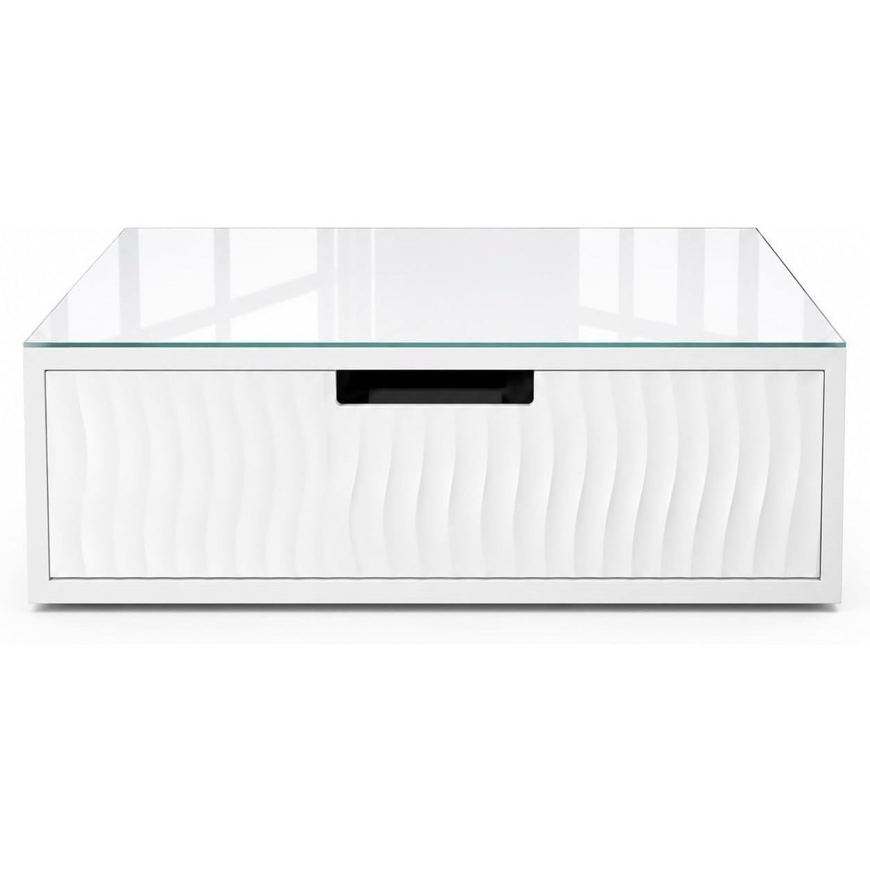 TEMU Cecaro Group Porta Capsule Caff癡 con 3 Scomparti, Organizer Coffee Station con Piano in Vetro, Portacialde Salvaspazio per Capsule e Accessori,