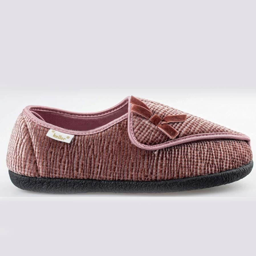 Dr Keller Women's Adjustable Touch Fasten Slippers for Comfort