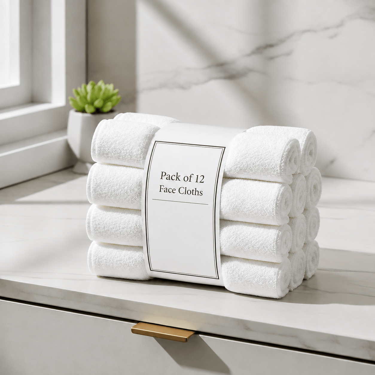 TEMU Cotton Face Towels 12 Pack Face Cloths 30 X 30 Cm, 500 Gsm Super Soft Washcloths, Quick Face Towels, 100% Cotton Flannels For Face, Hands, Bath,