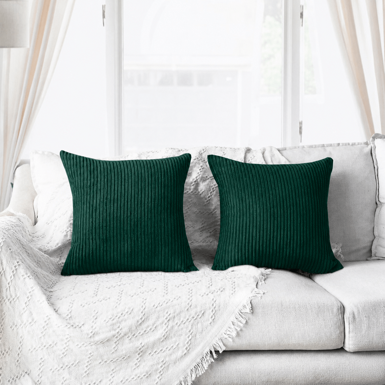 TEMU 1pc Striped Velvet Cushion Cover - Soft Decorative Pillow Cover With Hidden Zipper Closure, High-quality Fabric, Machine Washable, Perfect For