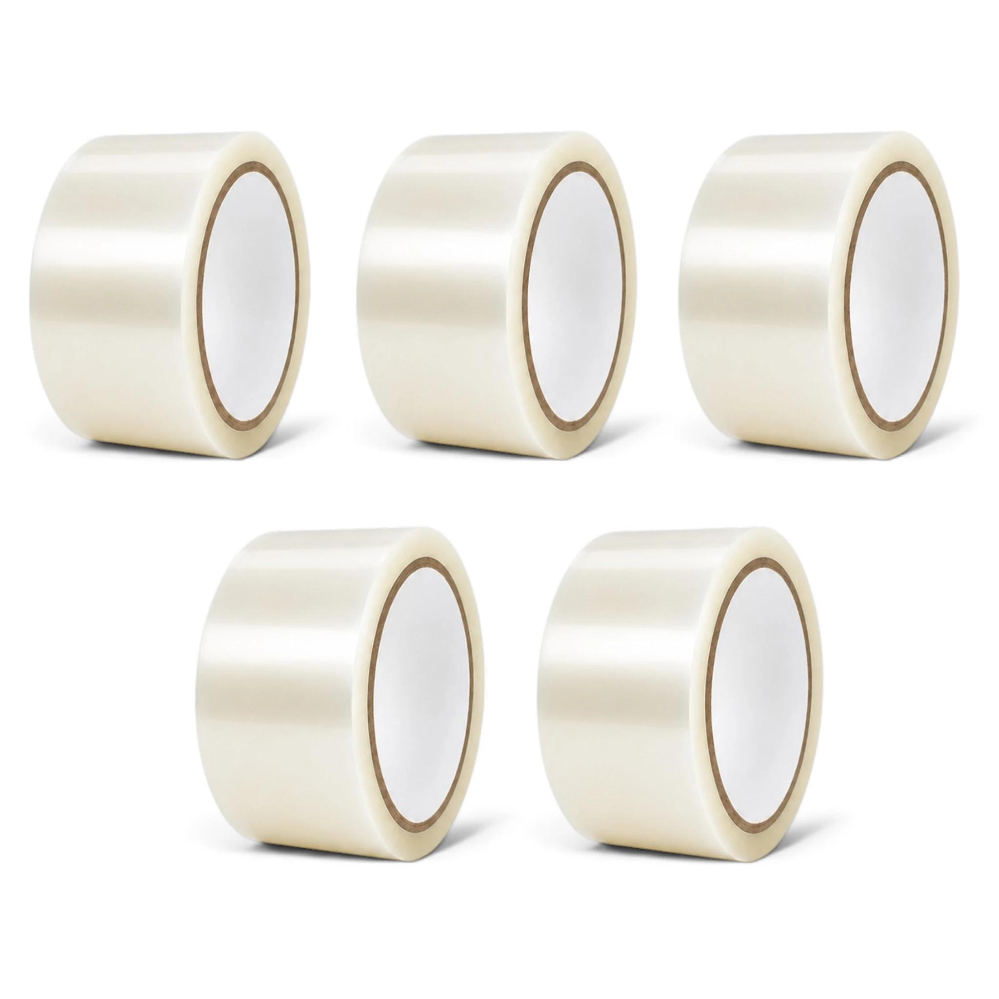 Image of 5 Rolls Of Transparent Packing Tape 48 Mm M – Strong Packing Tape With Pk6 Acrylic Adhesive, Up To 40 Kg, -30 °c To +60 °c, 3-inch Core, For Shipping, Moving, Storage And