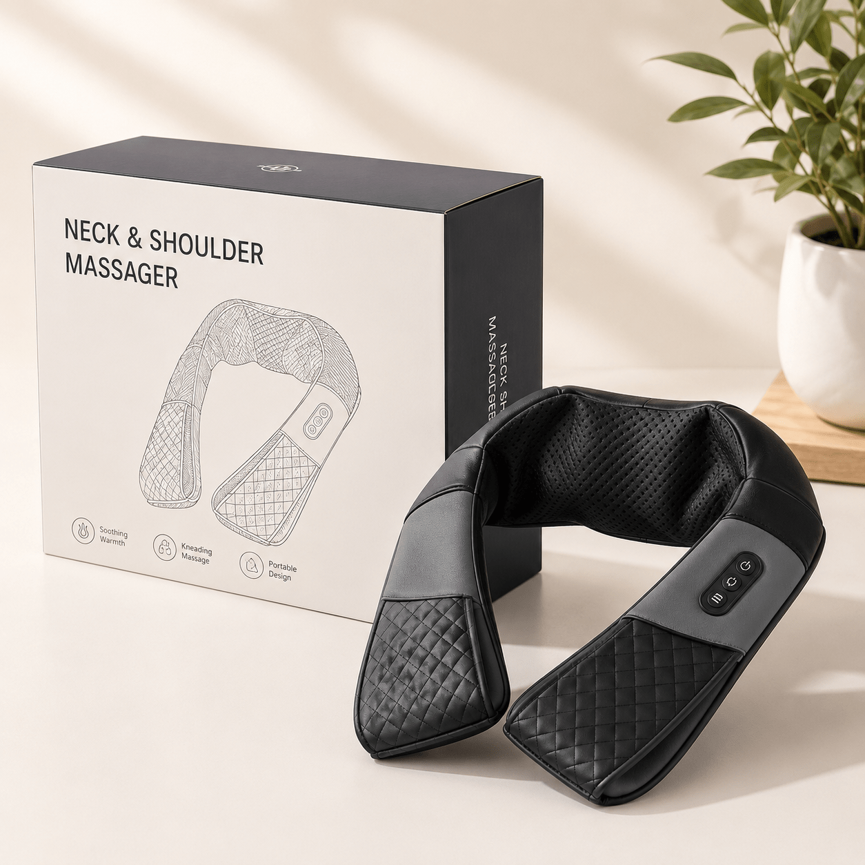 Neck and Shoulder Massager with Hot Compress Function