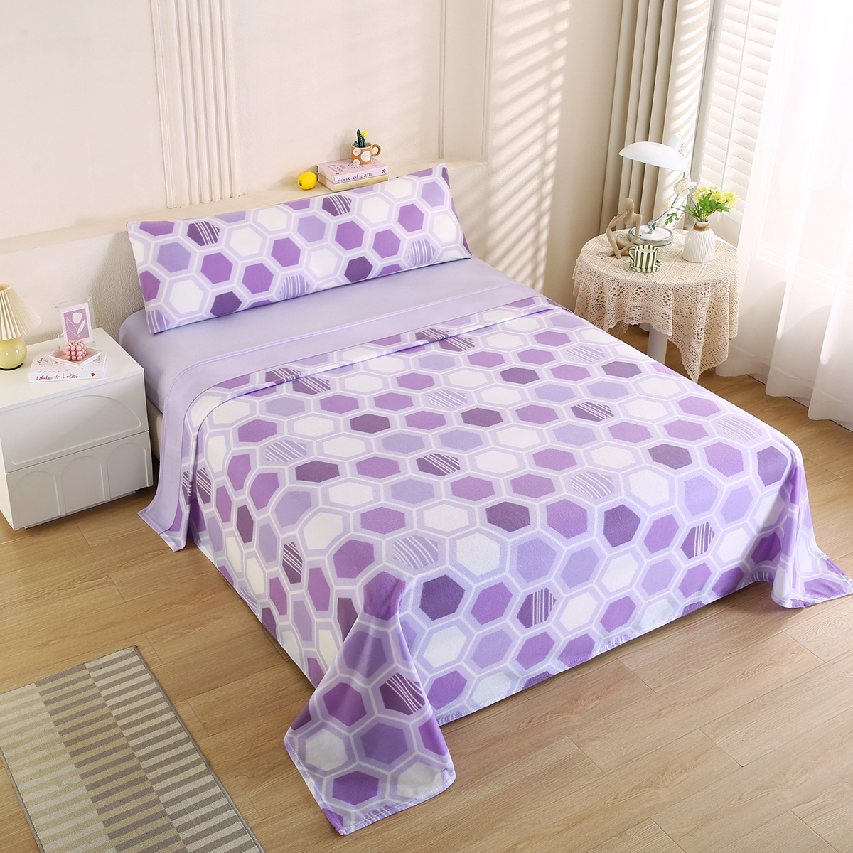 TEMU Juego de Sábanas de Térmicas 100% Poliéster, Juego de Cama de Invierno Súper y Calientito con Sábana Bajera, Sábana Encimera y Fundas de