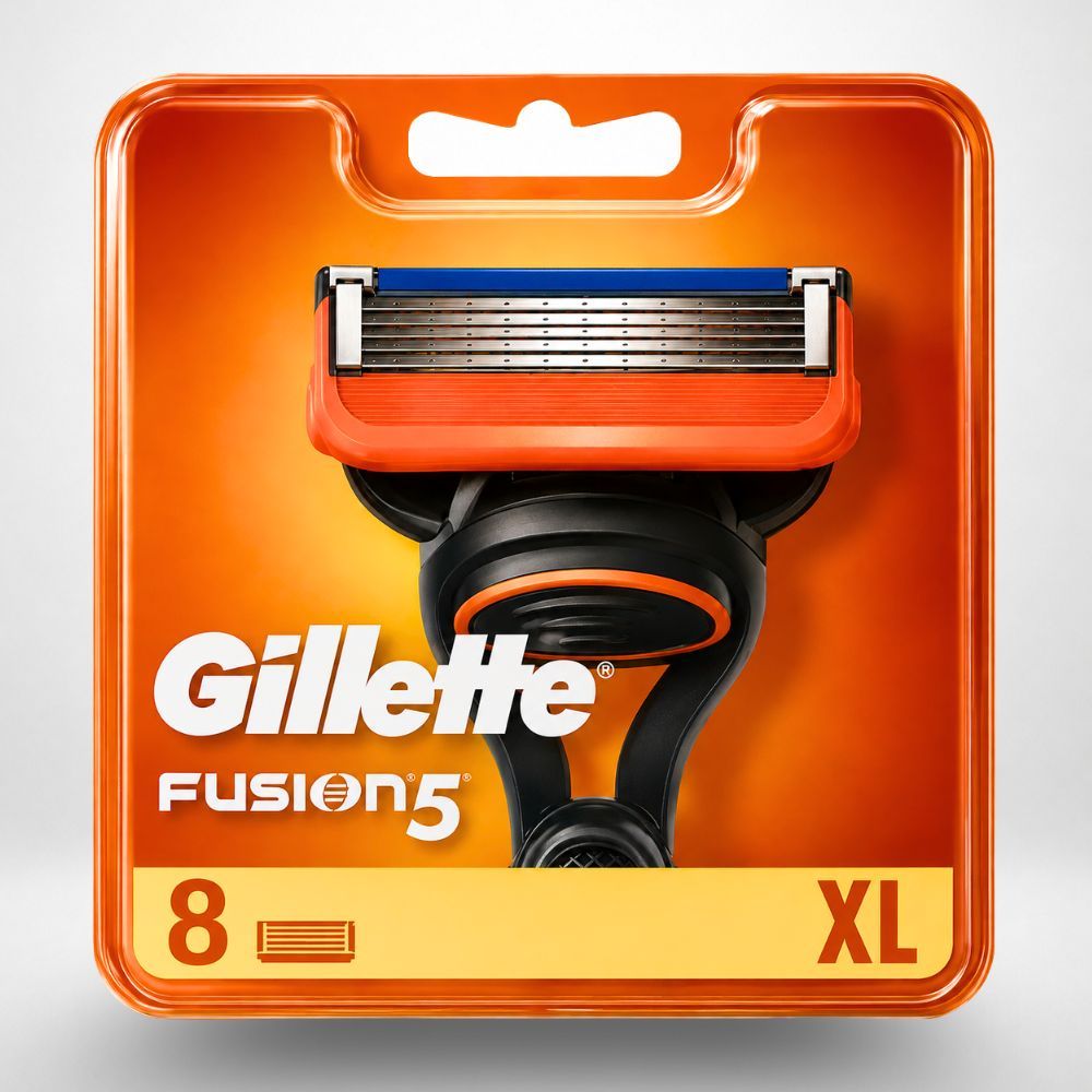 Image of Gillette Fusion5 "fusion 5" - 8 Original Recharges For Men - 5 Anti-friction With Precision Blade - Official Gillette Product, Authentic And New