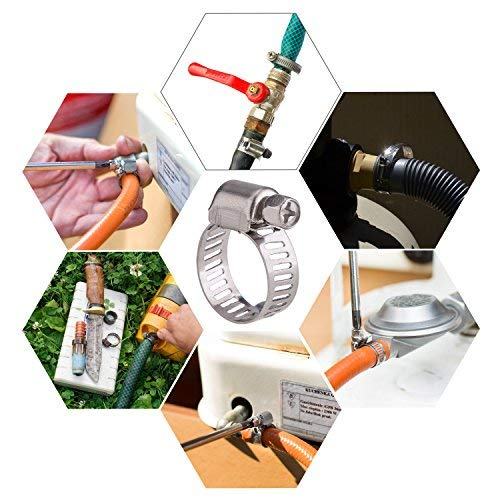 12pc Stainless Steel Adjustable Hose Clips Set