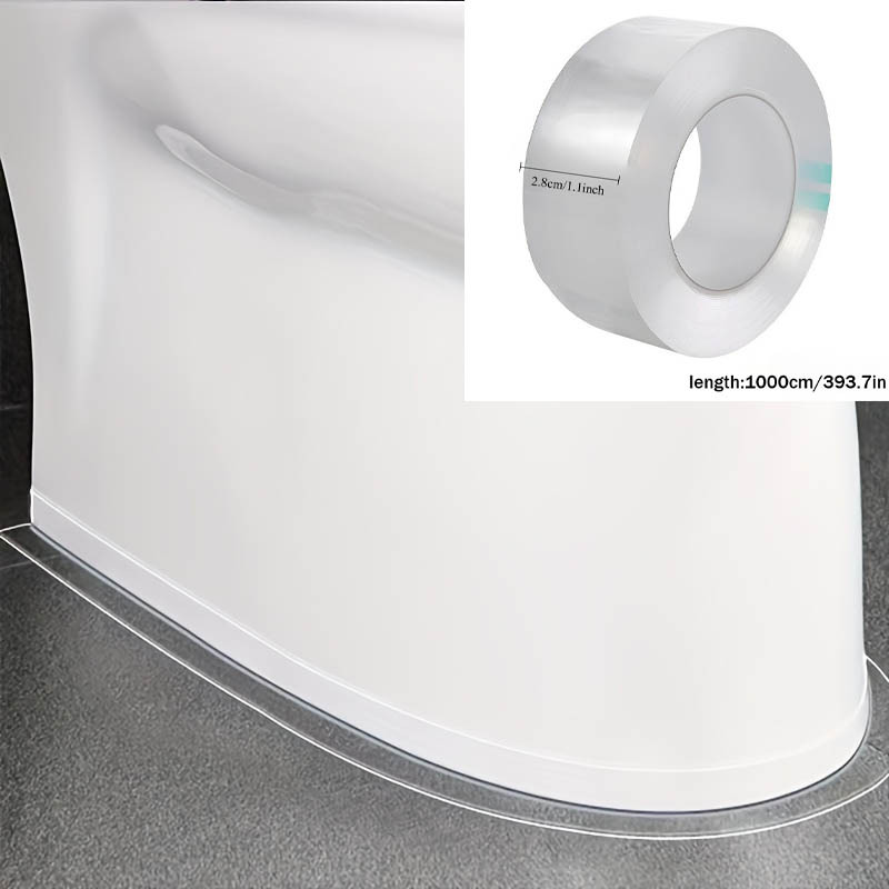 TEMU 2 Rolls 10m Transparent Waterproof Sealing Tapes | Ideal For Kitchen And Bathroom Countertops, Toilet , And Corner Strips, Perfect For Home