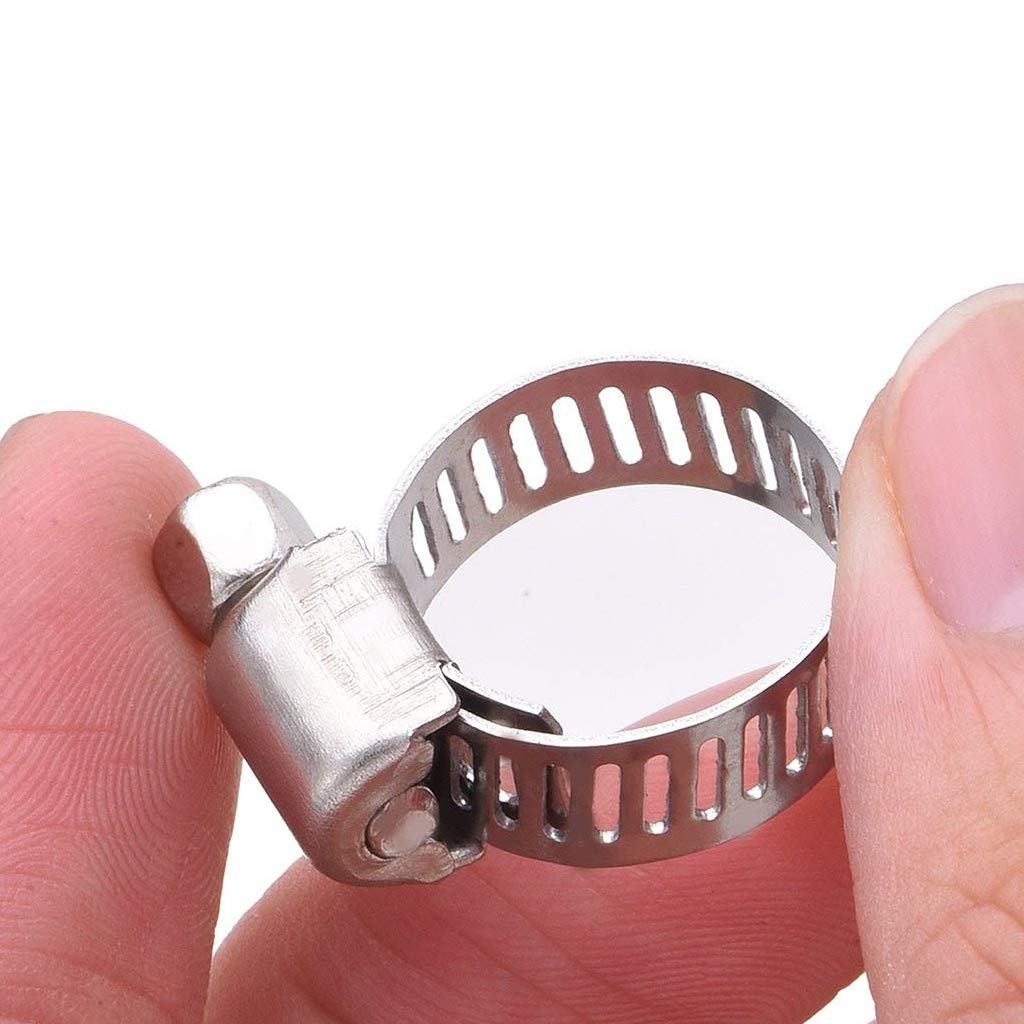 12pc Stainless Steel Adjustable Hose Clips Set