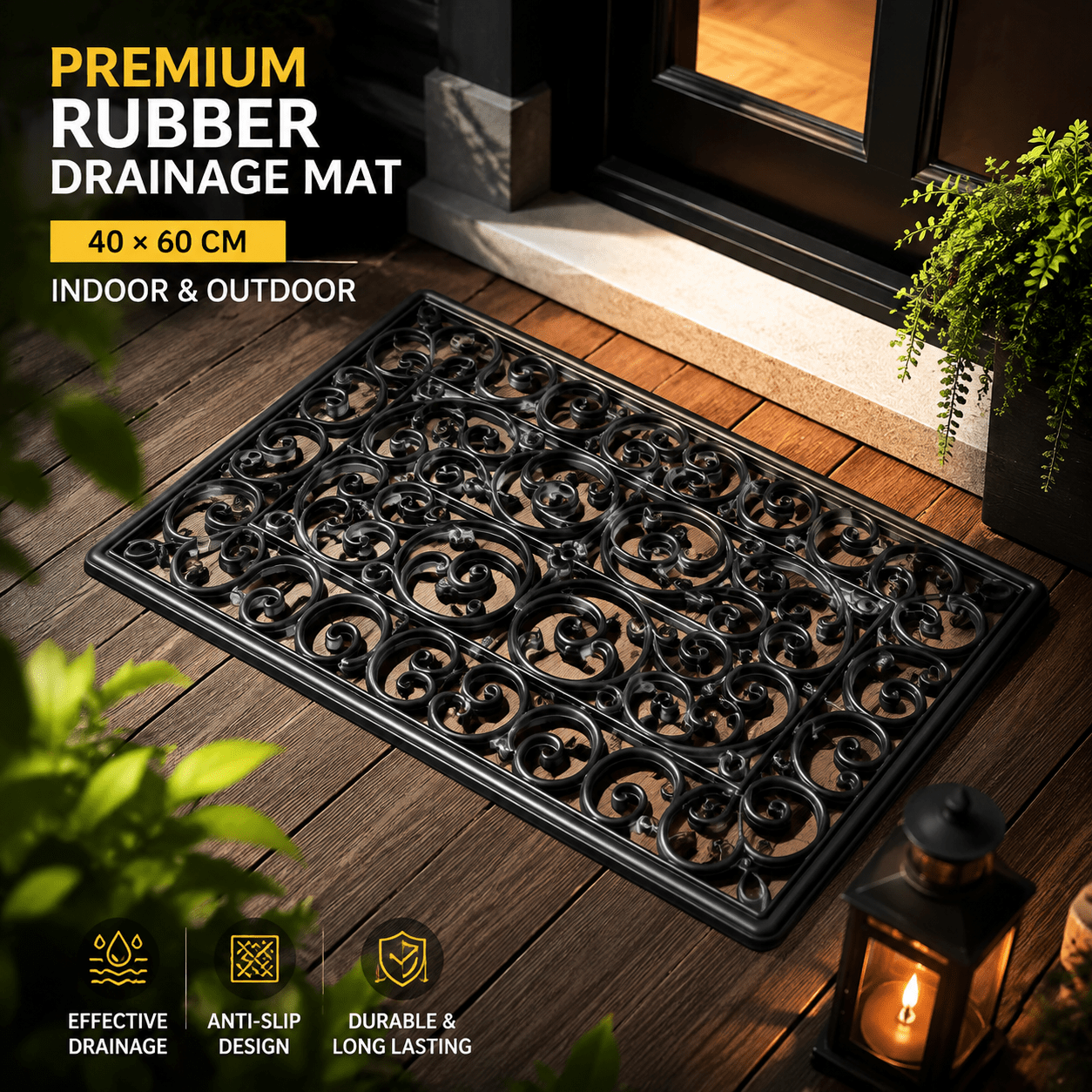 TEMU Choose Whatever The Heavy-duty Pick Your Favrourite Rubber Different Sizes And Designs – Extra Large Durable Floor Mat With Rubber Backing, Easy