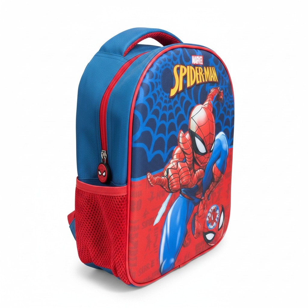 TEMU Mochila infantil 3D de Spider-Man 32x27cm, mochila escolar para niños con bolsillos , gran capacidad, correas ajustables para , salidas y viajes