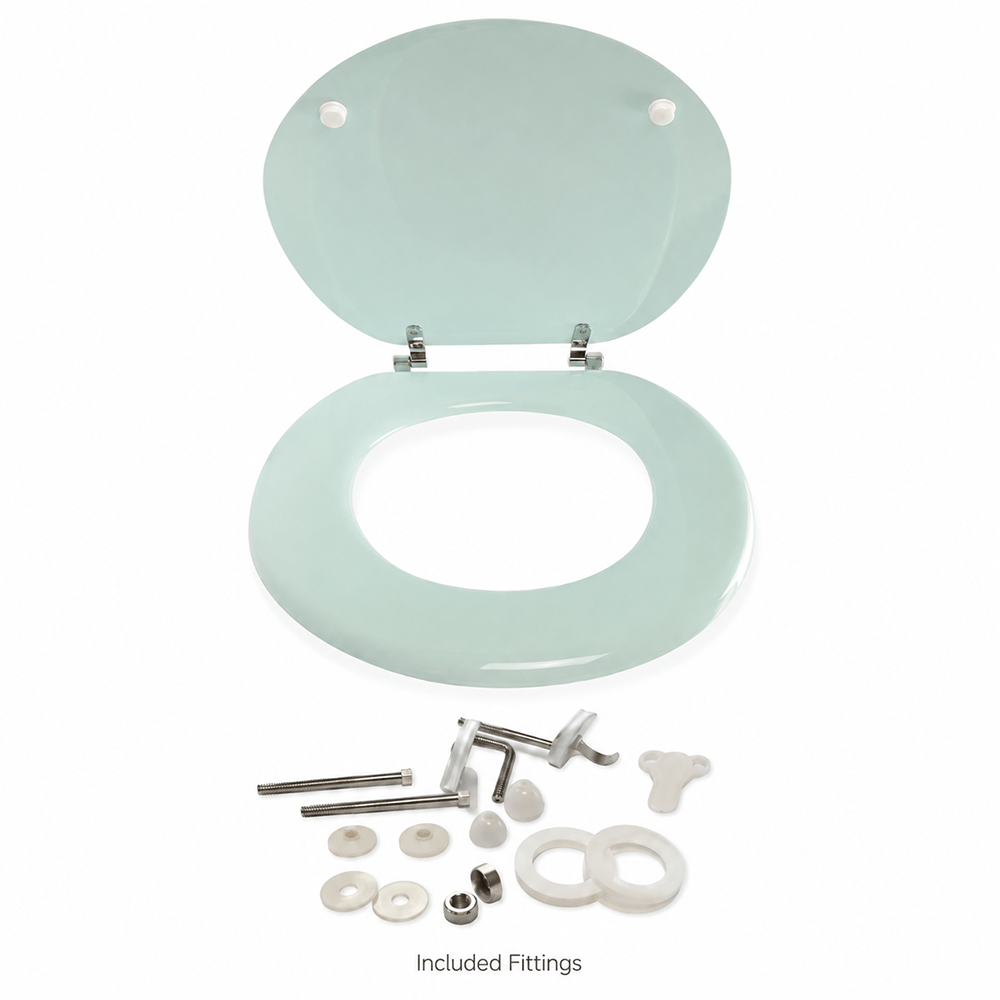 TEMU Asiento de inodoro de madera de 18 pulgadas color , WC 42,8 x 37 cm, asiento de baño con accesorios de instalación