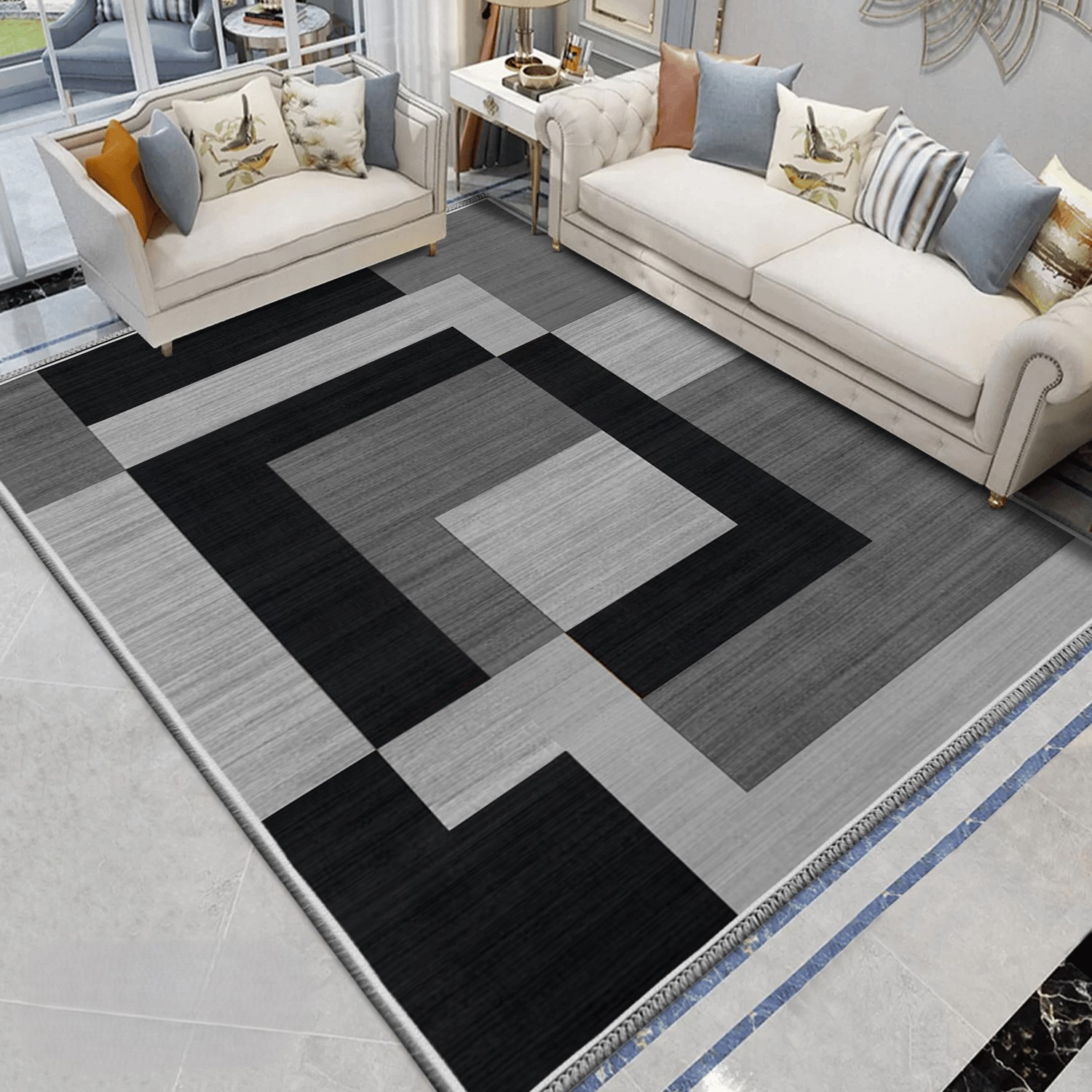TEMU 1pc Winter Large Area Rug, Soft Plush Area Carpet, Non-slip Easy To Mat For Living Room, Bedroom, Hallway, Sofa, Bedside & Indoor Home Decor,