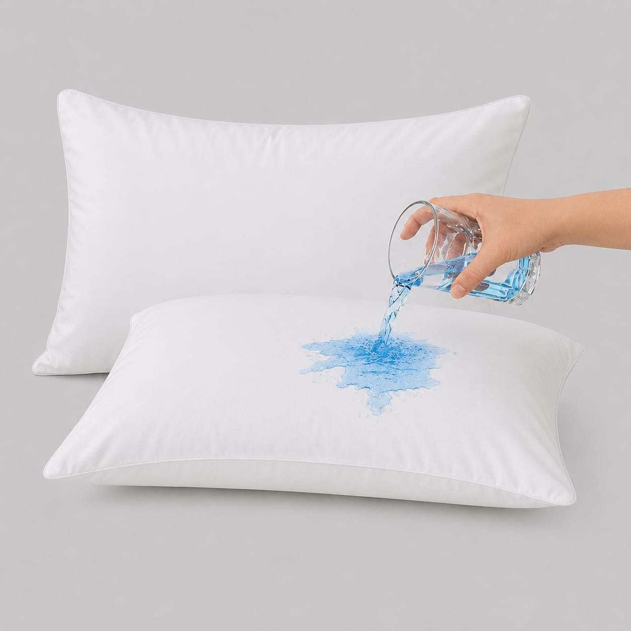 TEMU 2pcs Protector de Almohada Impermeable — Impermeable y Transpirable, contra Líquidos, Manchas y Humedad